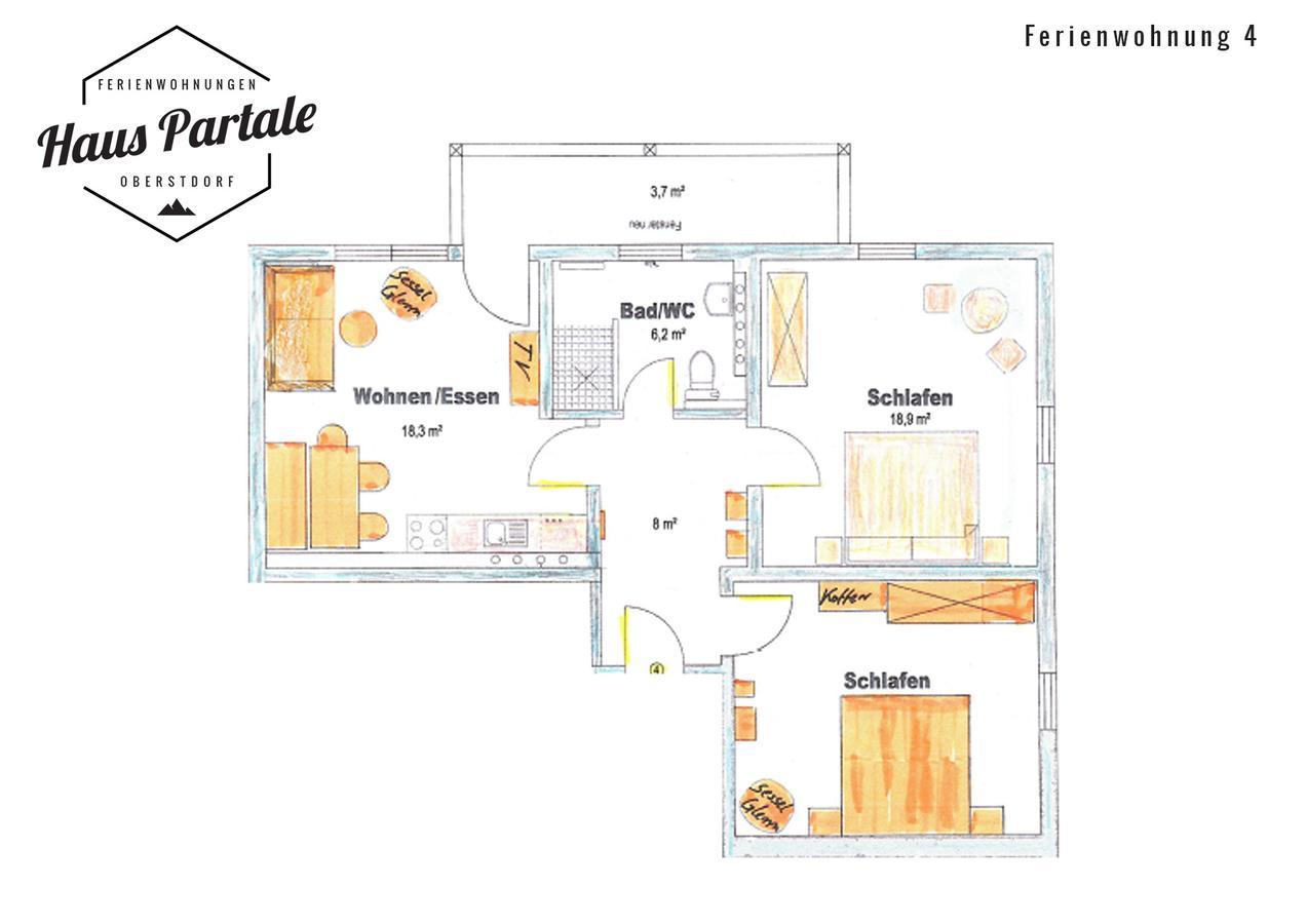 شقة Haus Partale اوبرستدورف المظهر الخارجي الصورة